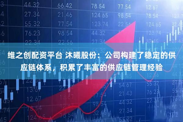 维之创配资平台 沐曦股份：公司构建了稳定的供应链体系，积累了丰富的供应链管理经验