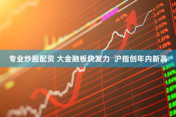 专业炒股配资 大金融板块发力  沪指创年内新高