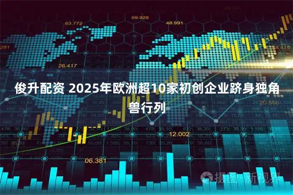 俊升配资 2025年欧洲超10家初创企业跻身独角兽行列